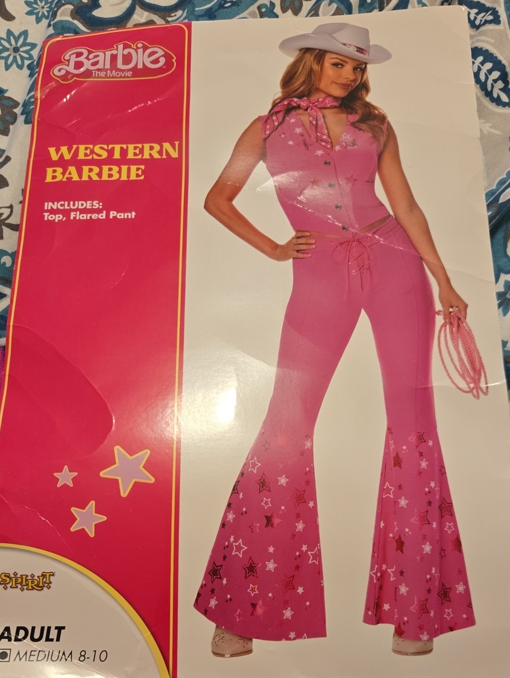 Barbie Pink Star-Print Flared Pants Jumpsuit